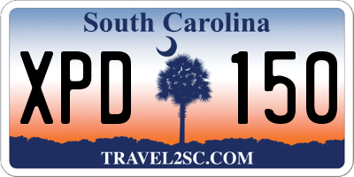 SC license plate XPD150