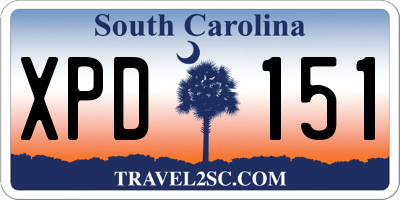 SC license plate XPD151