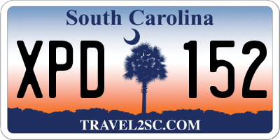 SC license plate XPD152