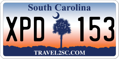 SC license plate XPD153