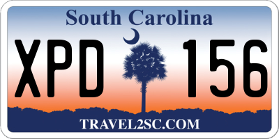SC license plate XPD156