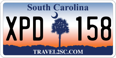 SC license plate XPD158