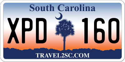 SC license plate XPD160