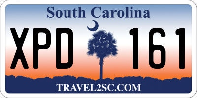 SC license plate XPD161