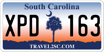 SC license plate XPD163