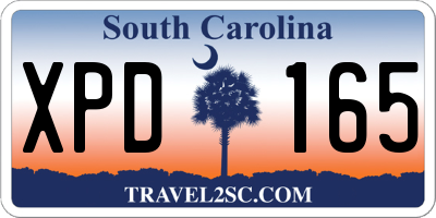SC license plate XPD165