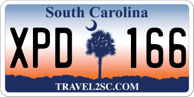 SC license plate XPD166