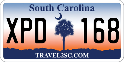 SC license plate XPD168