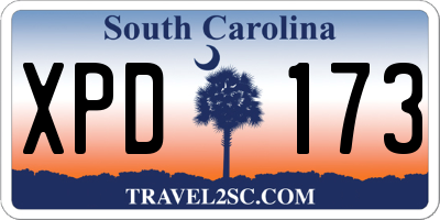 SC license plate XPD173