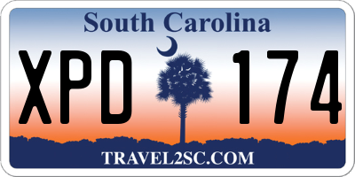 SC license plate XPD174