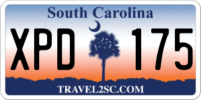 SC license plate XPD175