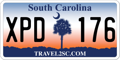 SC license plate XPD176
