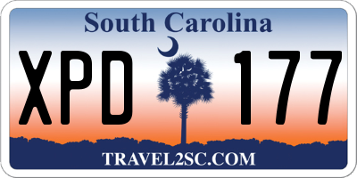 SC license plate XPD177