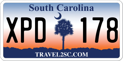 SC license plate XPD178