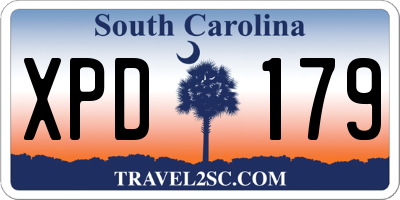 SC license plate XPD179