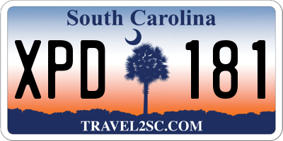 SC license plate XPD181