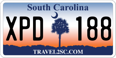 SC license plate XPD188