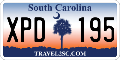 SC license plate XPD195
