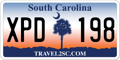 SC license plate XPD198