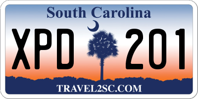 SC license plate XPD201
