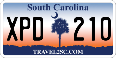 SC license plate XPD210