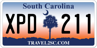 SC license plate XPD211