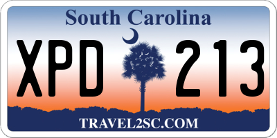 SC license plate XPD213