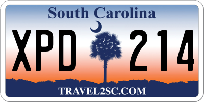 SC license plate XPD214