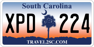 SC license plate XPD224