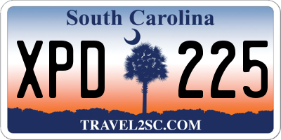 SC license plate XPD225