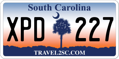 SC license plate XPD227