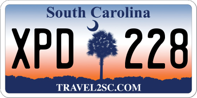 SC license plate XPD228