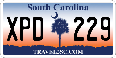 SC license plate XPD229