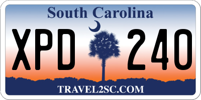 SC license plate XPD240