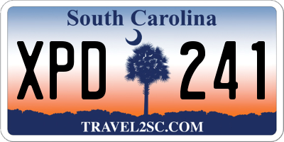SC license plate XPD241