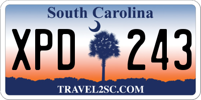 SC license plate XPD243