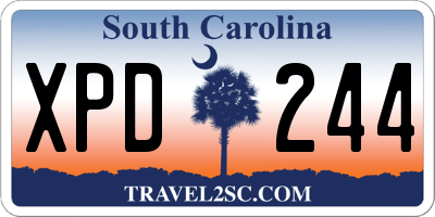 SC license plate XPD244