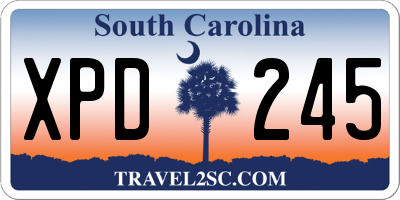 SC license plate XPD245