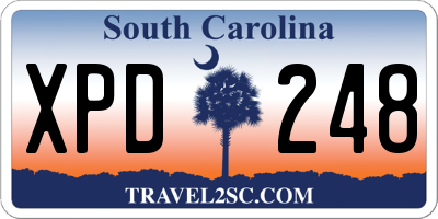 SC license plate XPD248