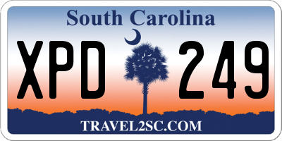 SC license plate XPD249