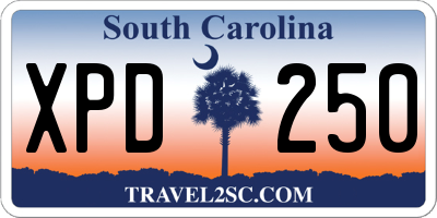 SC license plate XPD250
