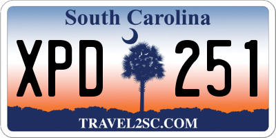 SC license plate XPD251