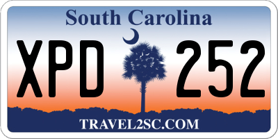 SC license plate XPD252