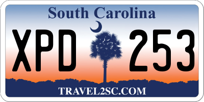 SC license plate XPD253