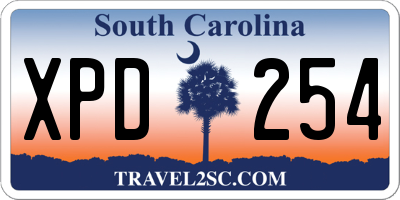 SC license plate XPD254