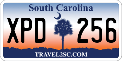SC license plate XPD256