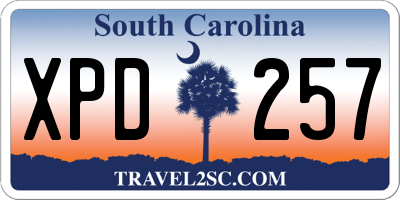 SC license plate XPD257