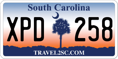 SC license plate XPD258