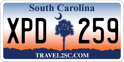 SC license plate XPD259