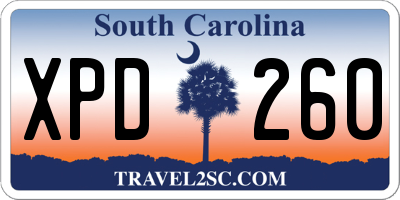 SC license plate XPD260